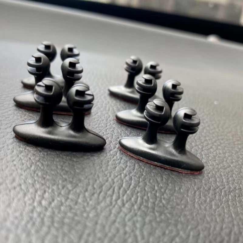 Car Dashboard Phone Charger Cable Manager Hook Headphone Line Organizer Clasp Clamp Holder Auto Interior Accessories