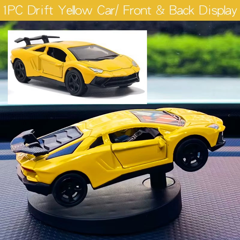 Drift Car Dashboard Toy Model Swing Turning Cool Sports Race Auto Ornaments Interior Accessories Decor Items Fun Decorations Men