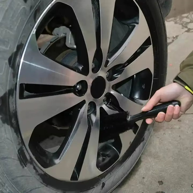 Car Wheel Cleaning Brush Profession Tire Auto Cleaning Detailing Care Wet Dry Wheel Tire Rim Clean Brush Goods Accessory