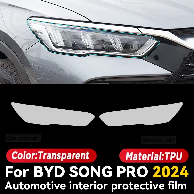 For BYD SONG PRO 2024 Car Interior Protective Film Center Navigation Instrucment Anti-Scratch Sticker Accessories
