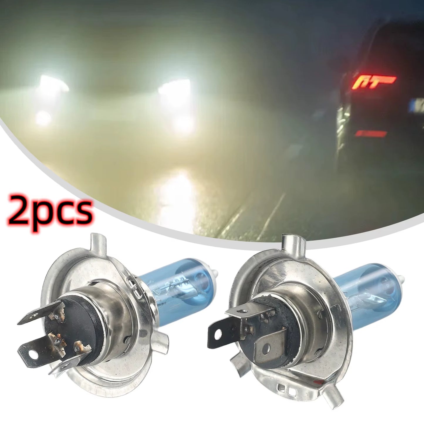 2Pc H4 Xenon Light 12V 1500LM Halogen Lamps Uv-Resistant White 2Pcs 6000K 9003 Bright Light H4/HB2 Headlight Car Accessories