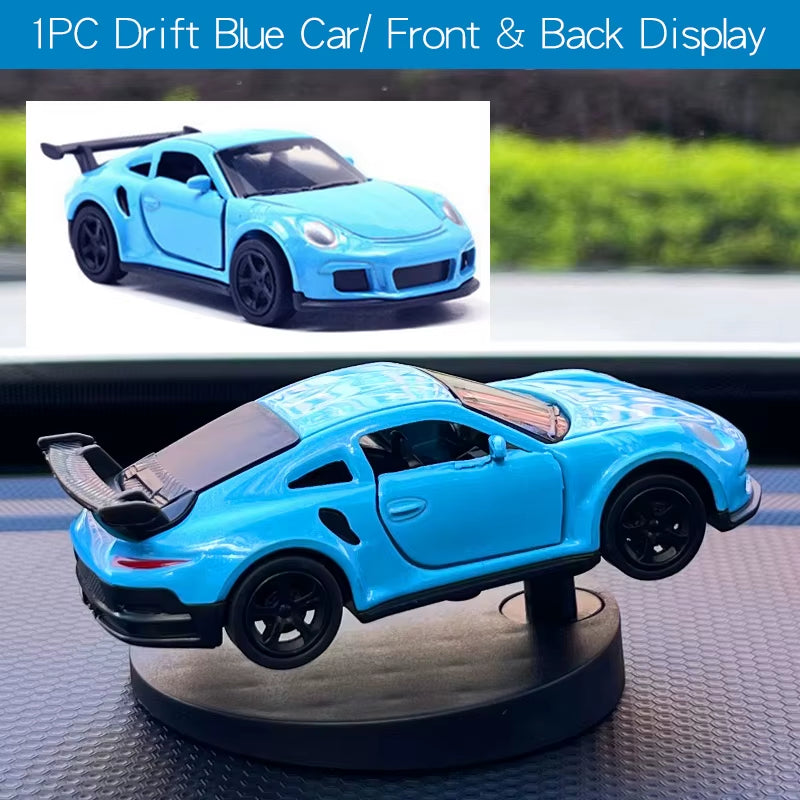 Drift Car Dashboard Toy Model Swing Turning Cool Sports Race Auto Ornaments Interior Accessories Decor Items Fun Decorations Men