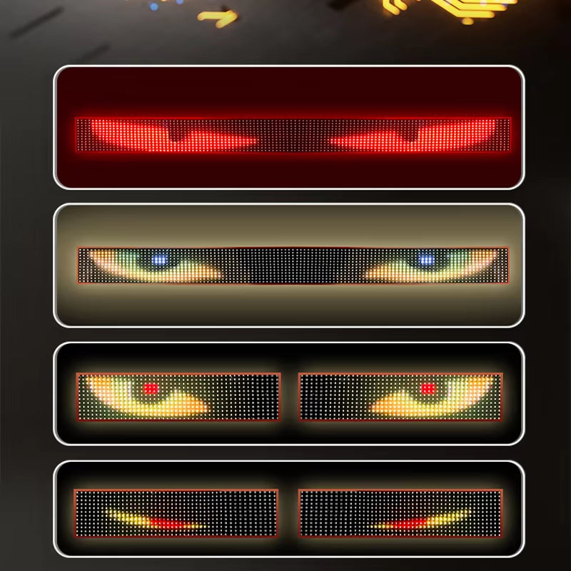 Remote Control Truck Devil Eye LED Matrix Pixel Panel Soft Foldable Lighting Graffiti Scrolling Board Ambient Light 12V 24V