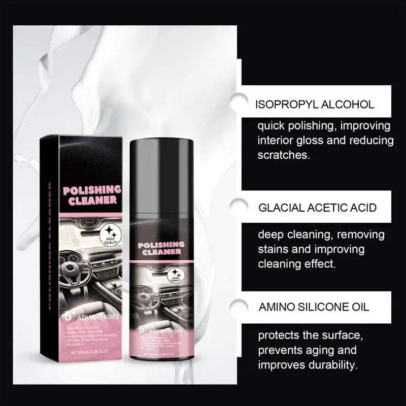 100Ml Car Interior Polishing Cleaner Car Interior Spray Car Cleaner Interior Detailer Spray Total Car Interior Cleaner Supplies