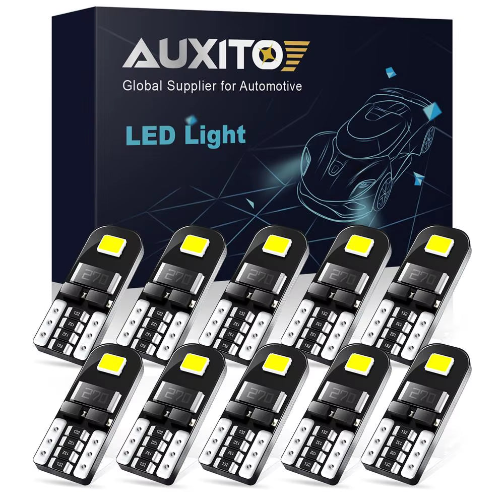 10Pcs W5W T10 LED Canbus No Error Bulb Car Interior Light 194 LED Signal Lamp for Mercedes-Bens Bmw Audi Ford 6000K 12V