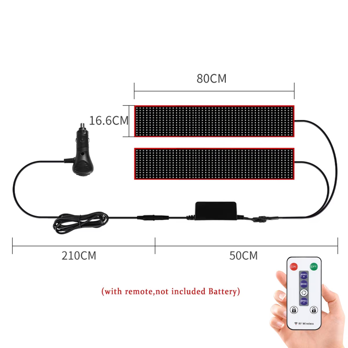 Remote Control Truck Devil Eye LED Matrix Pixel Panel Soft Foldable Lighting Graffiti Scrolling Board Ambient Light 12V 24V