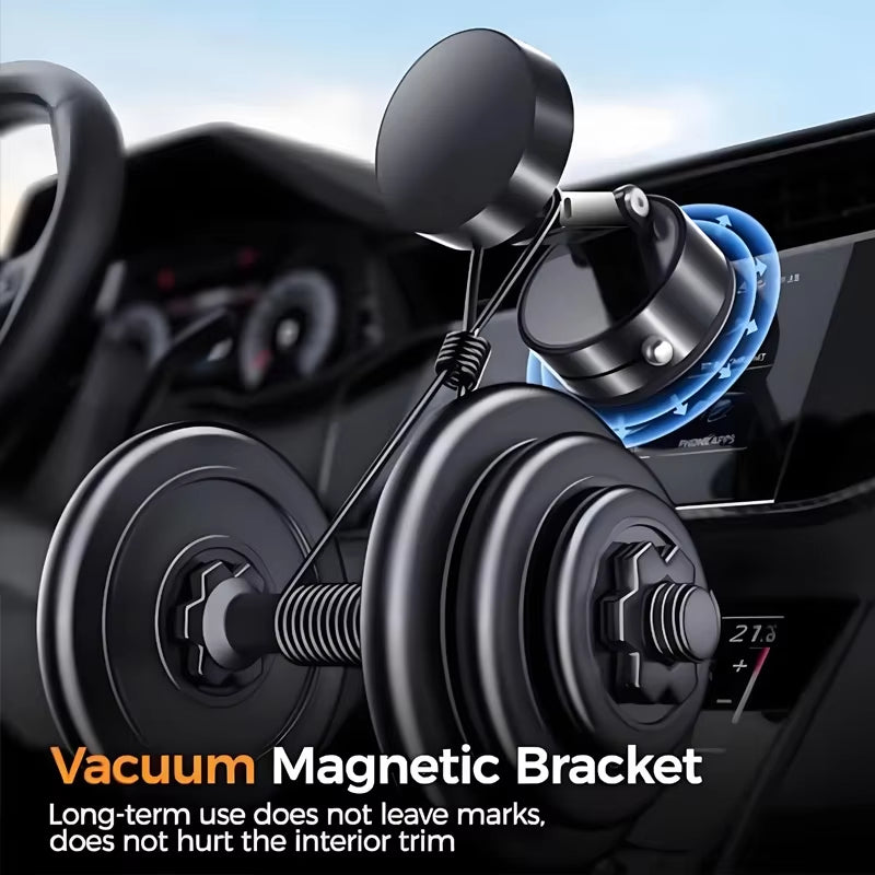 Ultra Magnetic Phone Holder Foldable Car Phone Mount Dashboard Phone Bracket 360 Degree Rotation Vacuum Suction Cup GPS Stand