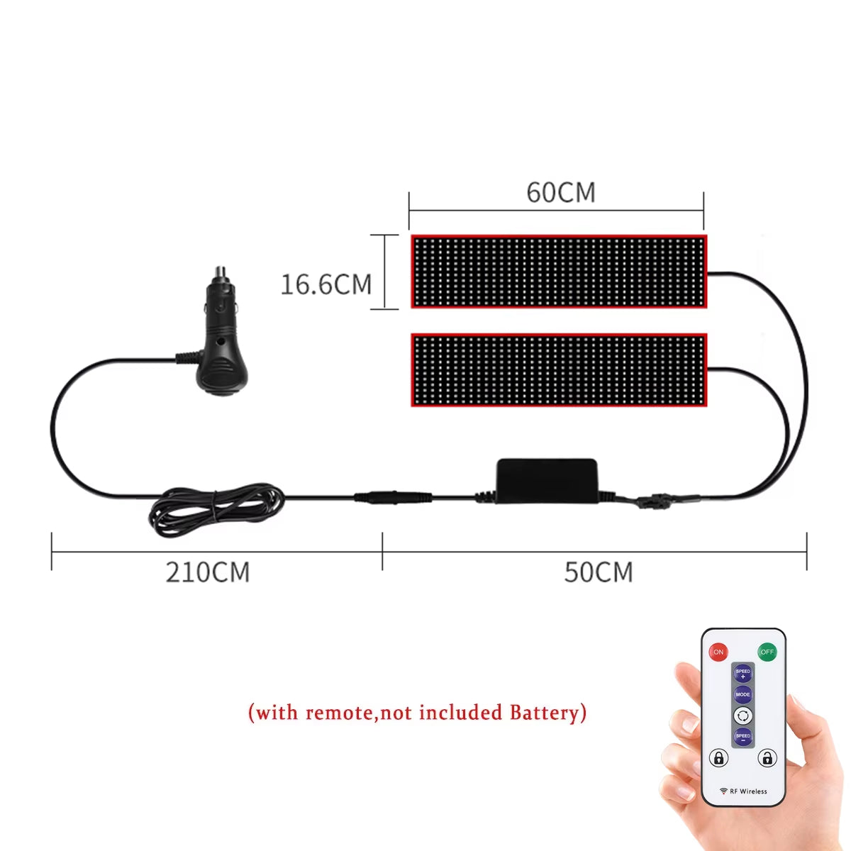 Remote Control Truck Devil Eye LED Matrix Pixel Panel Soft Foldable Lighting Graffiti Scrolling Board Ambient Light 12V 24V