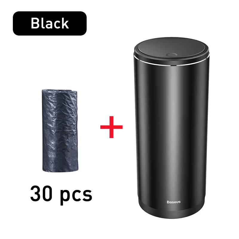 Car Trash Bin Alloy Garbage Can for Car Dustbin Waste Rubbish Basket Bin Organizer Storage Holder Bag Auto Accessories