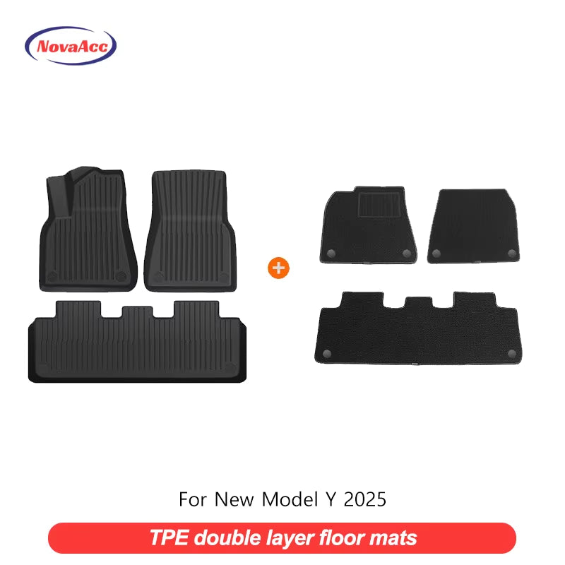 for Model Y Floor Liners Juniper Version Trunk Mat Liner TPE All Weather Water Proof for Tesla Model Y 2025 Accessories