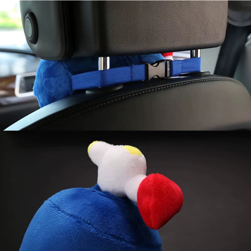 Car Seat Creative Headrest Neck Plush Pillows Car Nitrogen Cylinder Shape Neck Pillow Seat Cushion Waist Pillow Car Accessories