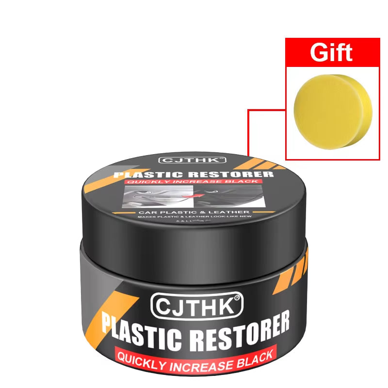 Car Plastic Restorer Crystal Clear Auto Interior Leather & Panel Renewal Wax Coating Agent Back to Black Gloss Car Wax Polish