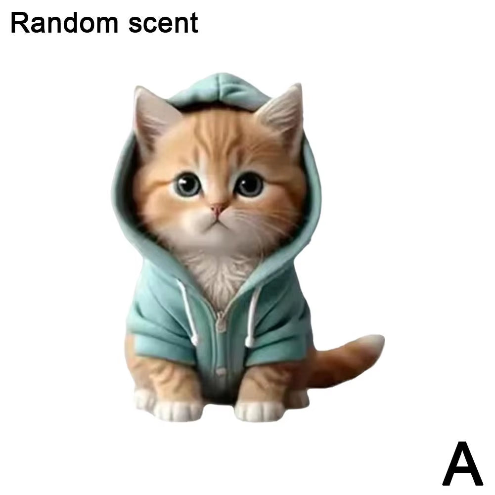 Car Outlet Vent Perfume Clips 2D Cat Air Freshener Diffuser Conditioning Aromatherapy Perfume Clip Car Interior Decoration