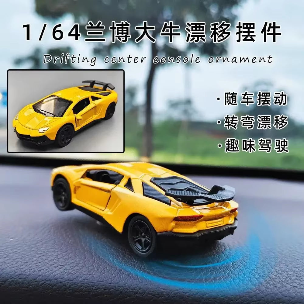 Drift Car Dashboard Toy Model Swing Turning Cool Sports Race Auto Ornaments Interior Accessories Decor Items Fun Decorations Men
