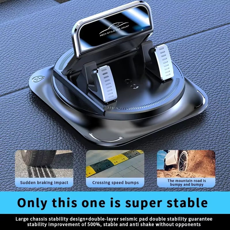 360° Rotating Car Phone Holder Super Strong Dashboard Suction for All Phones Universal Anti-Shake Car Mount Accessories