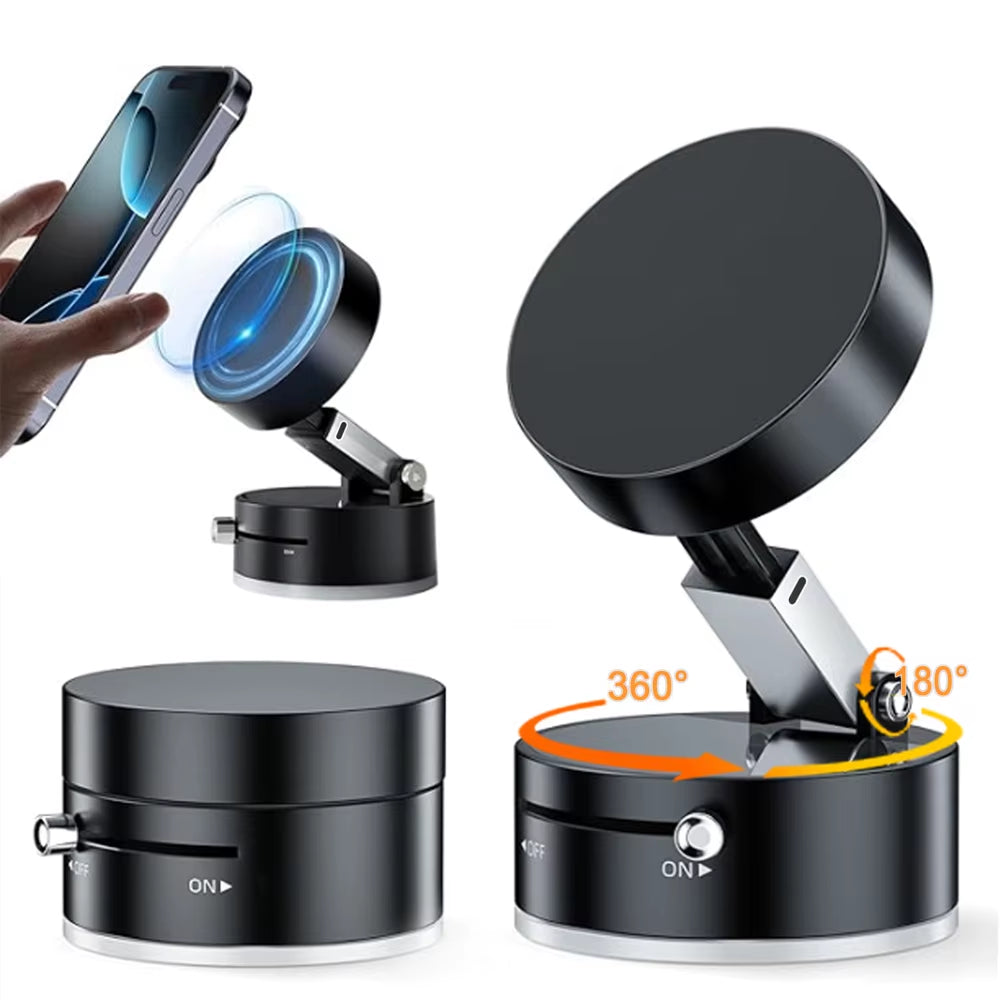 Ultra Magnetic Phone Holder Foldable Car Phone Mount Dashboard Phone Bracket 360 Degree Rotation Vacuum Suction Cup GPS Stand