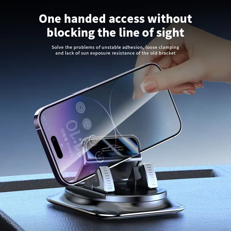 360° Rotating Car Phone Holder Super Strong Dashboard Suction for All Phones Universal Anti-Shake Car Mount Accessories