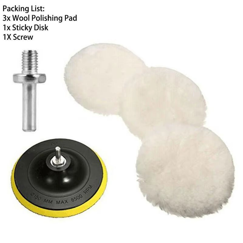 5Pcs 4Inch Polishing Kit Car Polishing Pad Car Waxing Sponge Disk Wool Wheel Auto Paint Care Polisher Pads Car Gadget