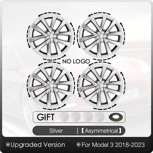 4PCS Hubcap for Tesla Model 3 18 Inch Performance Wheel Caps Automobile Replacemen Hub Cap Full Rim Cover Accessories 2018-2023