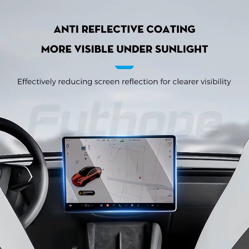 Tempered Glass Screen Protector for Tesla Model 3 Y Highland Juniper 2021-2025 HD Center Control Film Protection