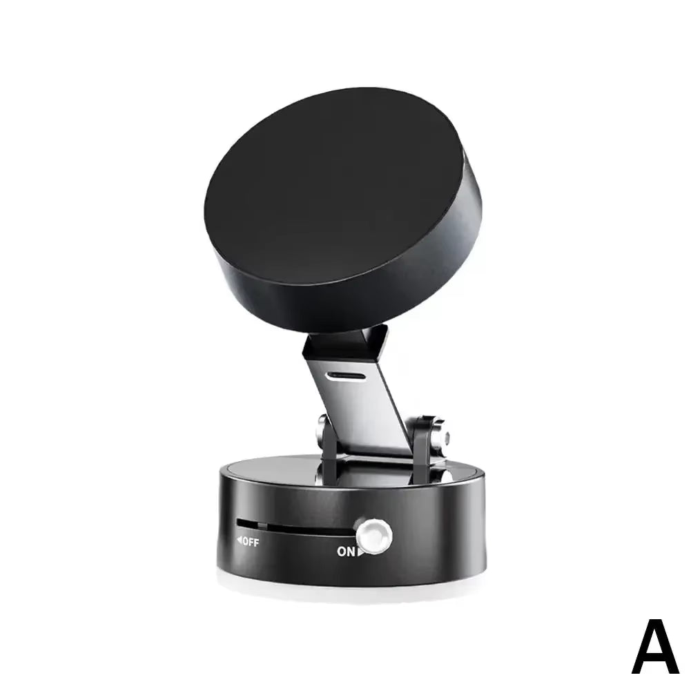 Foldable Car Phone Holder Vacuum Double-Sided Magnetic Dashboard GPS Stand for Magsafe Iphone 16-12 Pro Max Samsung Xiaomi Mount