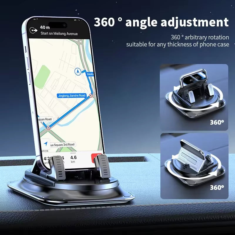 360° Rotating Car Phone Holder Super Strong Dashboard Suction for All Phones Universal Anti-Shake Car Mount Accessories