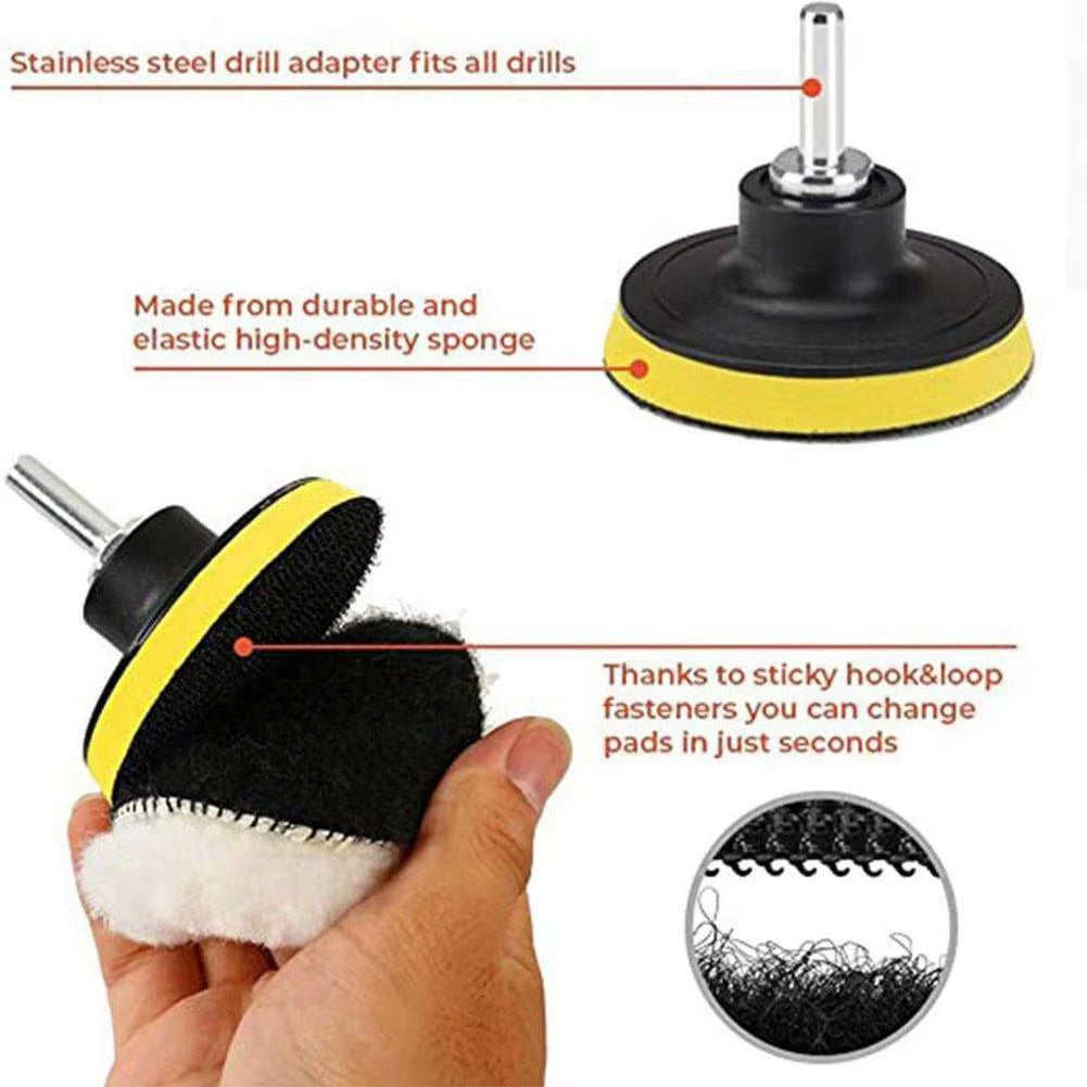 5Pcs 4Inch Polishing Kit Car Polishing Pad Car Waxing Sponge Disk Wool Wheel Auto Paint Care Polisher Pads Car Gadget
