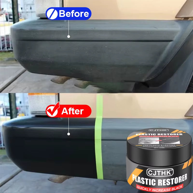 Car Plastic Restorer Crystal Clear Auto Interior Leather & Panel Renewal Wax Coating Agent Back to Black Gloss Car Wax Polish