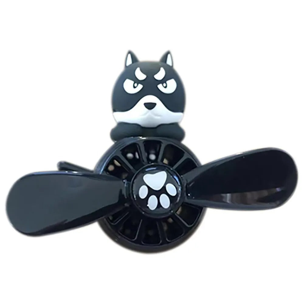 Car Air Freshener Bear Pilot Auto Accessories Interior Perfume Diffuser Rotating Propeller Outlet Fragrance Magnetic Design